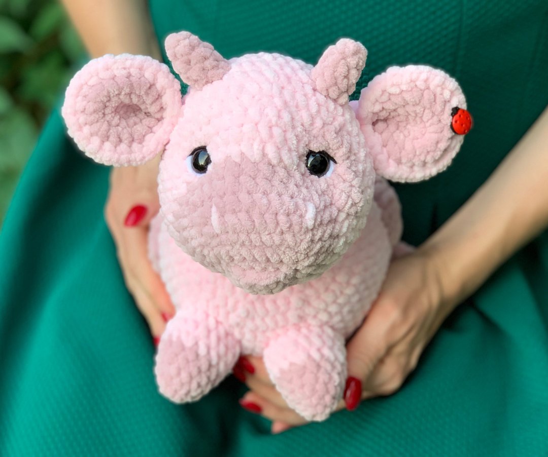 Crochet plush strawberry cow pattern - Amigurumi - Digital English PDF pattern - 手工艺教程/工具书 - 其他材质 