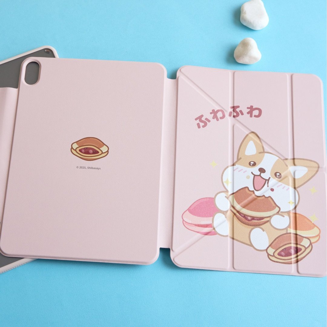 柴语录阿吉吃铜锣烧强悍磁吸 iPad 三折/Y 折保护壳 - 平板/电脑保护壳 - 塑料 多色