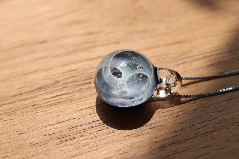 量子纠缠蓝色 骨灰琉璃订制 玻璃项链 骨灰 生命纪念 - 项链 - 玻璃 多色