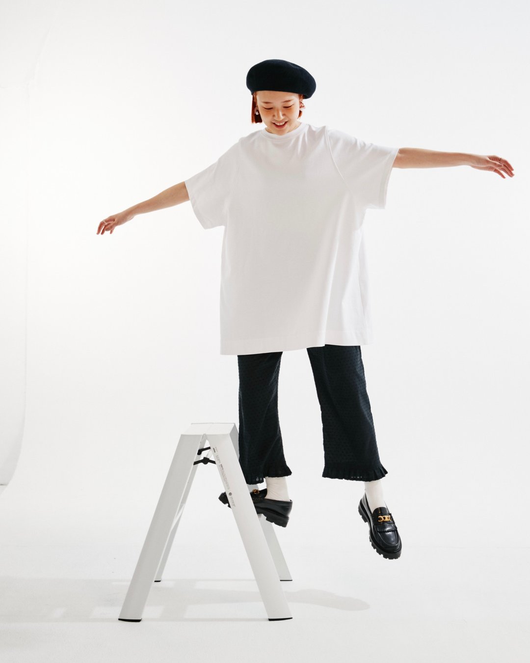 五分袖长版白T-shirt - 女装 T 恤 - 其他材质 白色