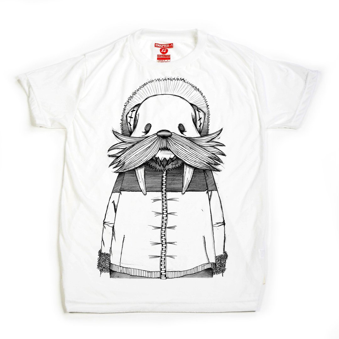 Sea lion unisex men woman cotton mix Chapter One T-shirt - 男装上衣/T 恤 - 棉 白色