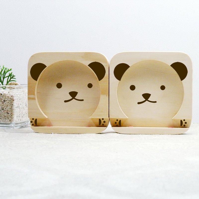 自信 熊稳 熊强 友谊 生日礼物 毕业礼物 手机座 杯垫 定制图文字 - 木工/竹艺/纸艺 - 木头 咖啡色