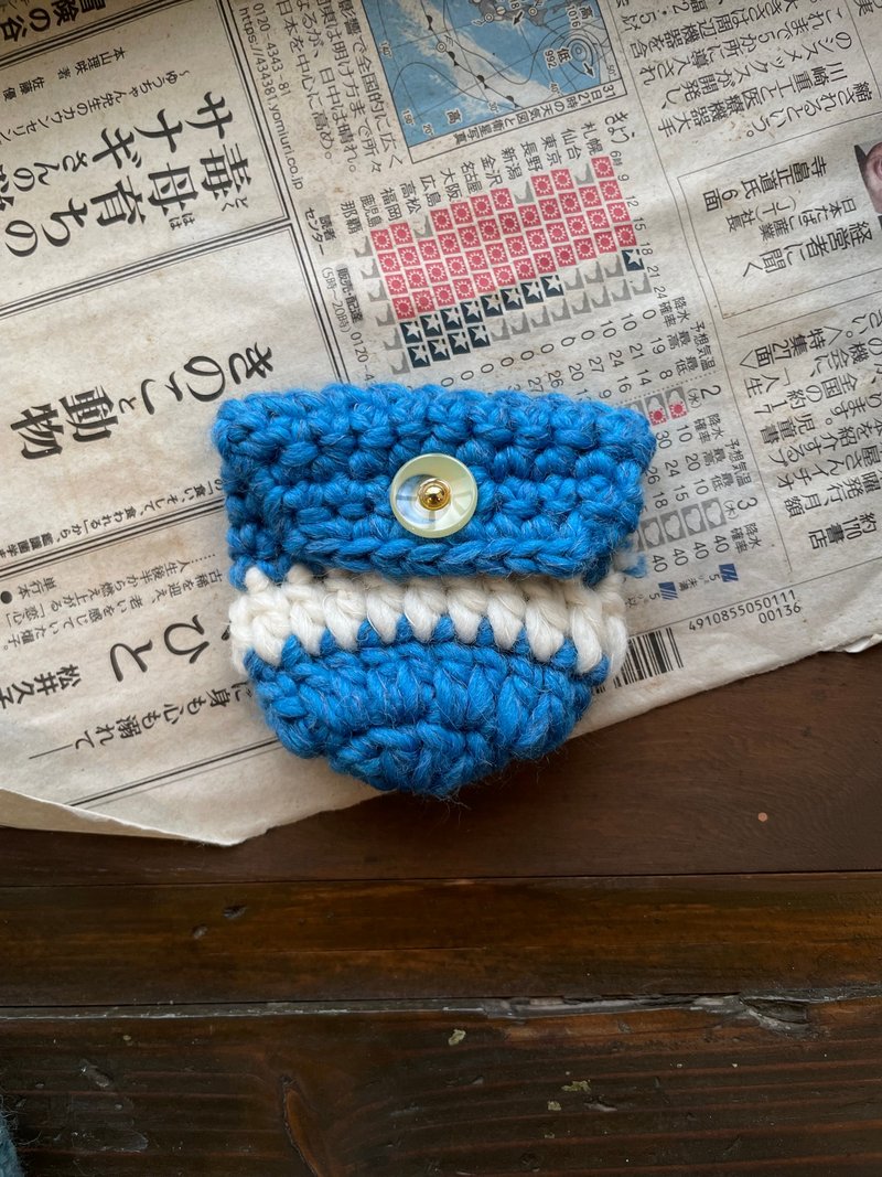 小扣袋-立秋2 - 化妆包/杂物包 - 羊毛 蓝色