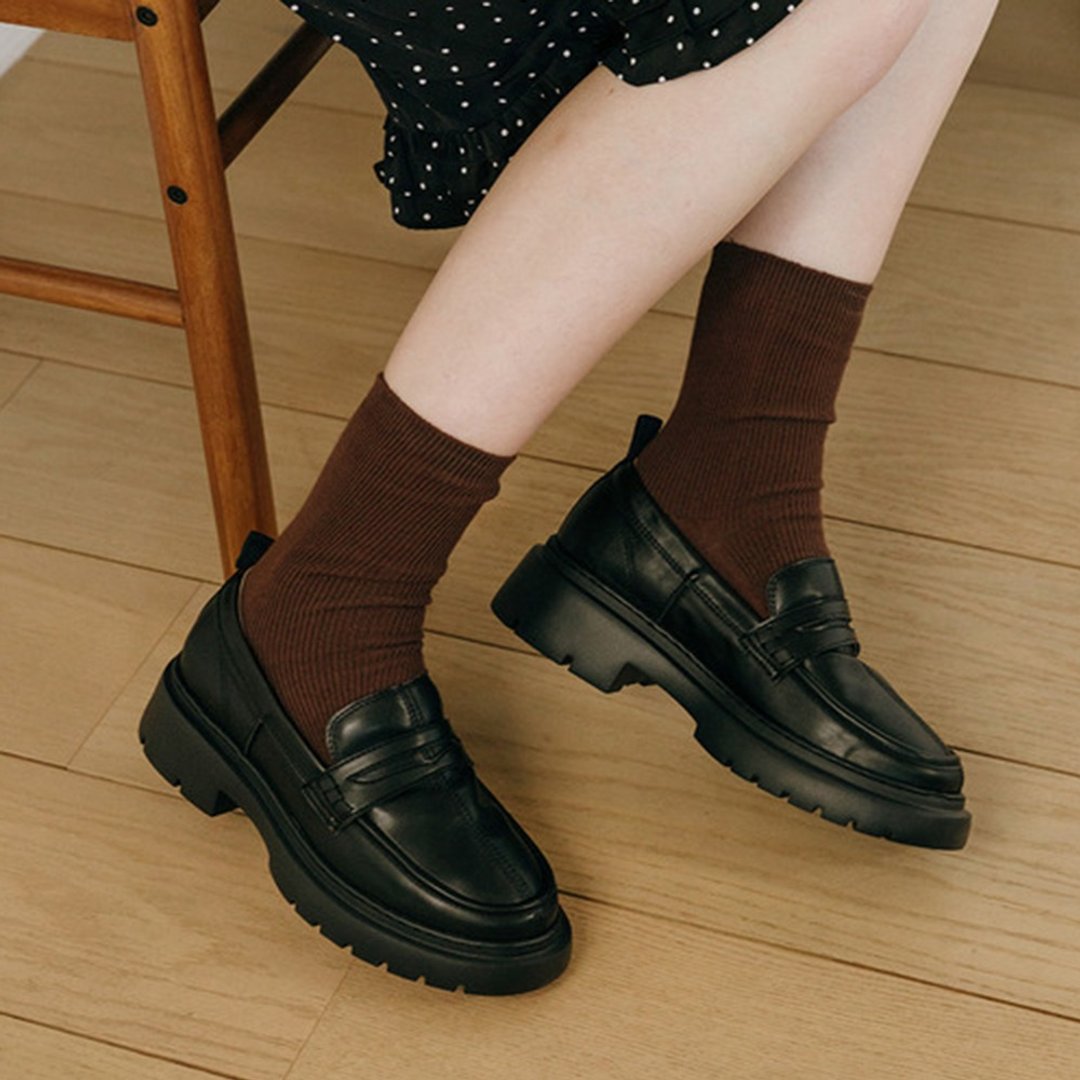 PRE-ORDER韓國品牌 MACMOC Denver 5cm鞋跟樂福鞋 Black - 其他 - 其他材质 