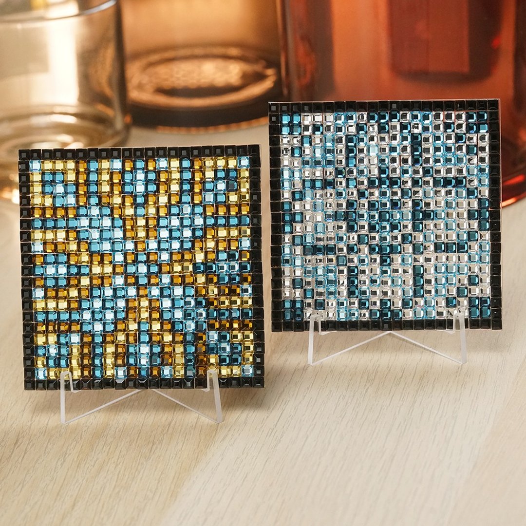Rhinestone Craft 方形水钻花纹砖DIY材料包 - 其他 - 其他材质 蓝色