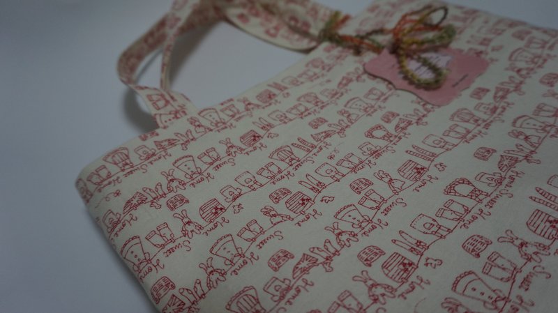 超热卖款~~~暖暖手提袋-童真系列 - 手提包/手提袋 - 棉．麻 白色