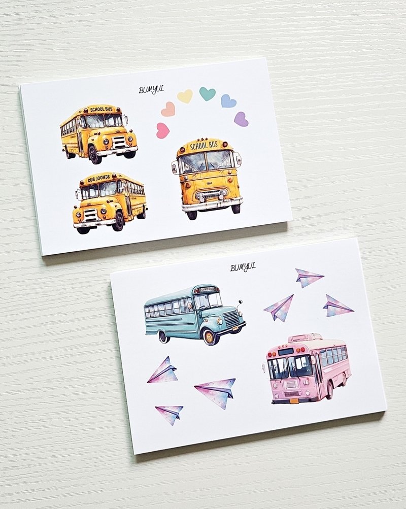 上学去贴纸组 - 便条纸/标签贴 - 纸 多色