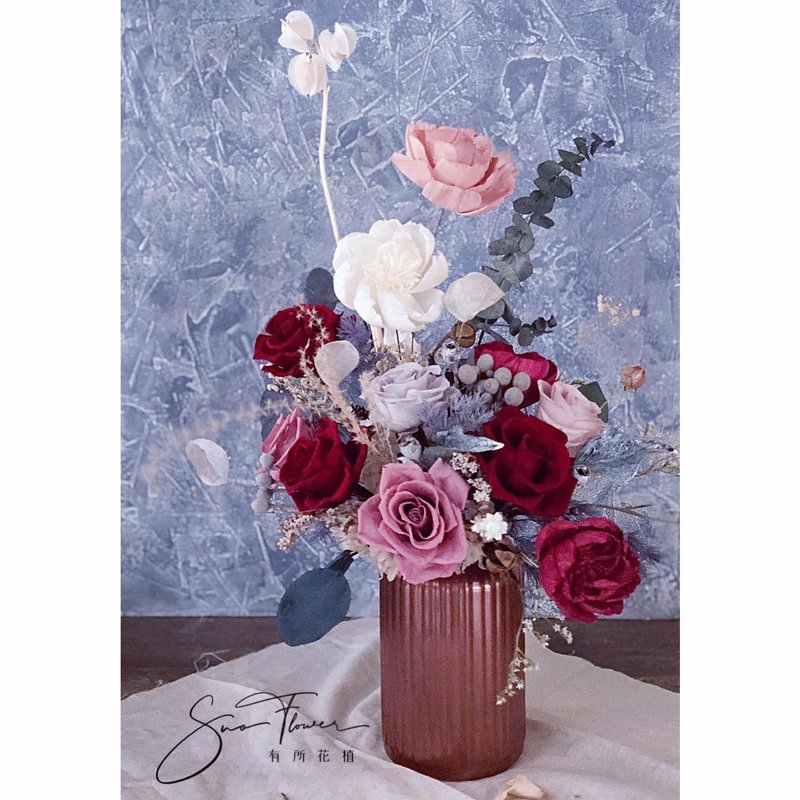 不凋花古铜高桌花/宅配限双北地区,跨县市需自取 - 干燥花/捧花 - 其他材质 