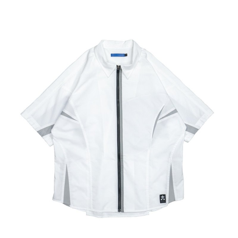 后透气连肩衬衫-白 - 男装衬衫 - 棉．麻 