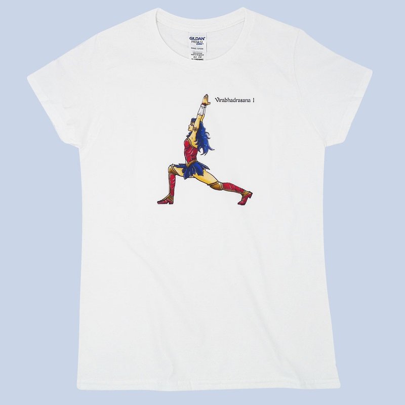 女超人短T-女款 - 女装 T 恤 - 棉．麻 白色