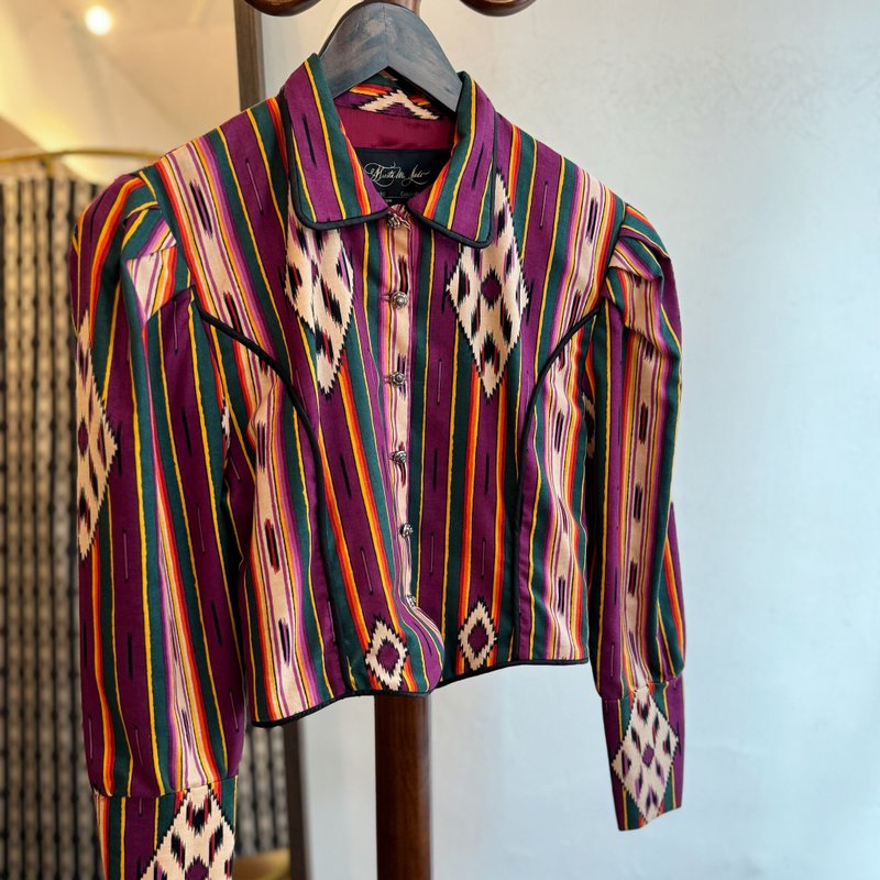 70s Austria 图案短夹克 - 女装休闲/机能外套 - 其他人造纤维 多色