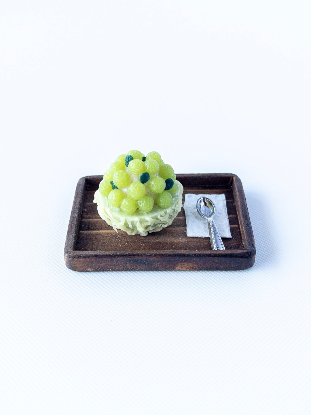 miniature fruit shaved ice melon miniature food - 玩偶/公仔 - 粘土 绿色