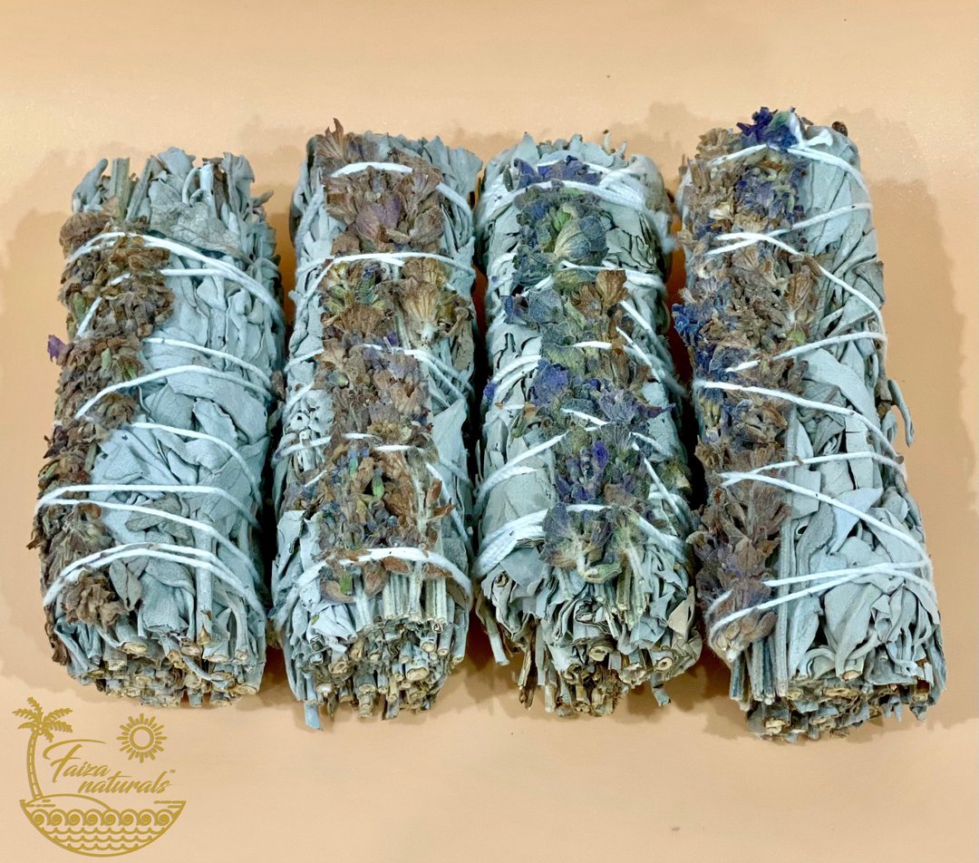 Faiza Naturals 加洲薰衣草配白鼠尾草烟薰棒 4寸 一束 真空包装 - 香薰/精油/线香 - 植物．花 绿色