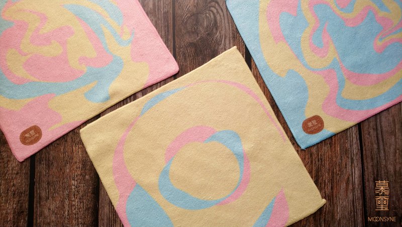 马卡龙方巾 - 围嘴/口水巾 - 棉．麻 