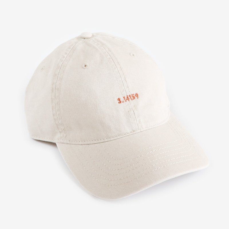 3.14159棒球帽 - 帽子 - 棉．麻 白色