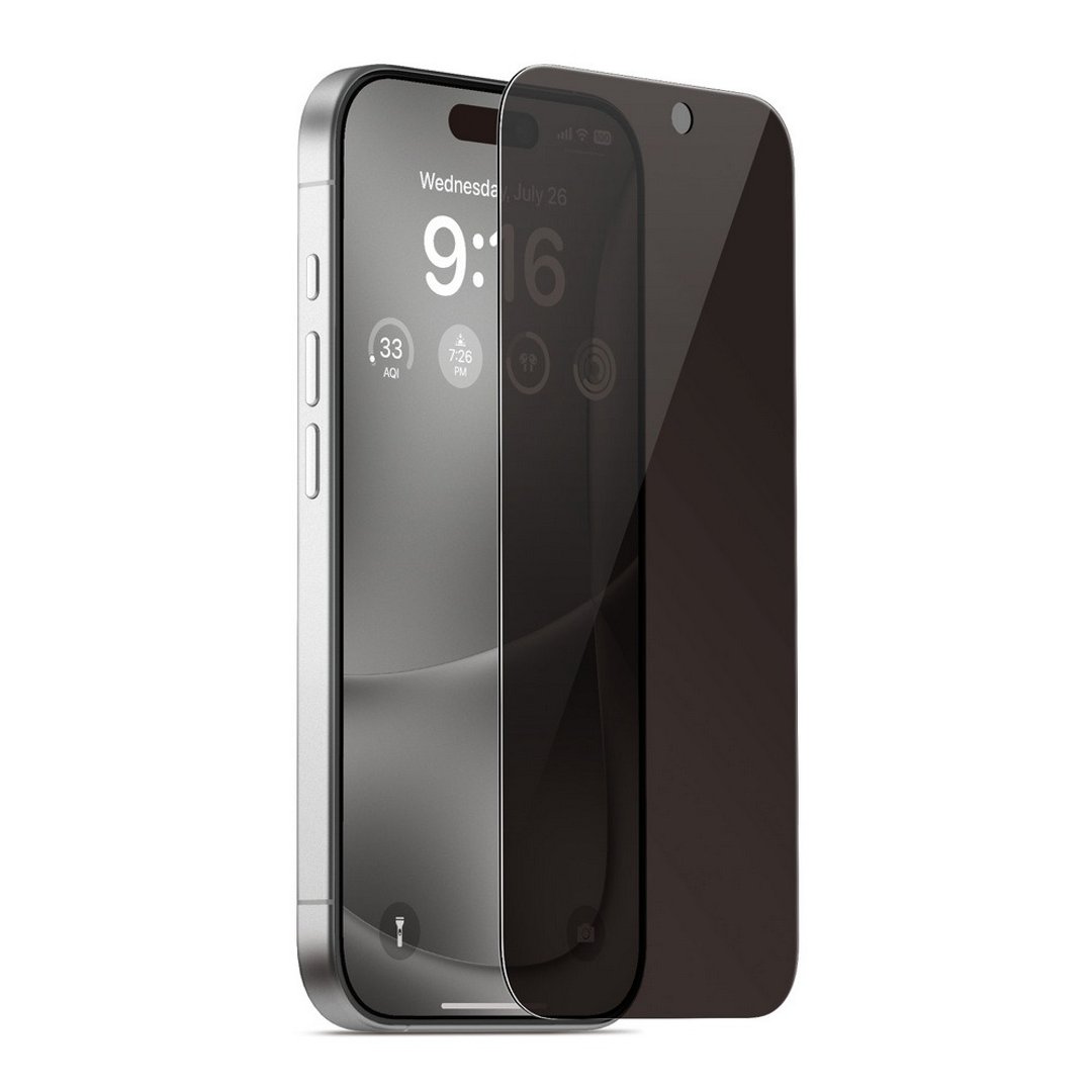 iPhone 16/Plus/Pro/Pro Max 防窥全屏9H防爆玻璃屏幕保护贴 - 平板/电脑保护壳 - 玻璃 透明
