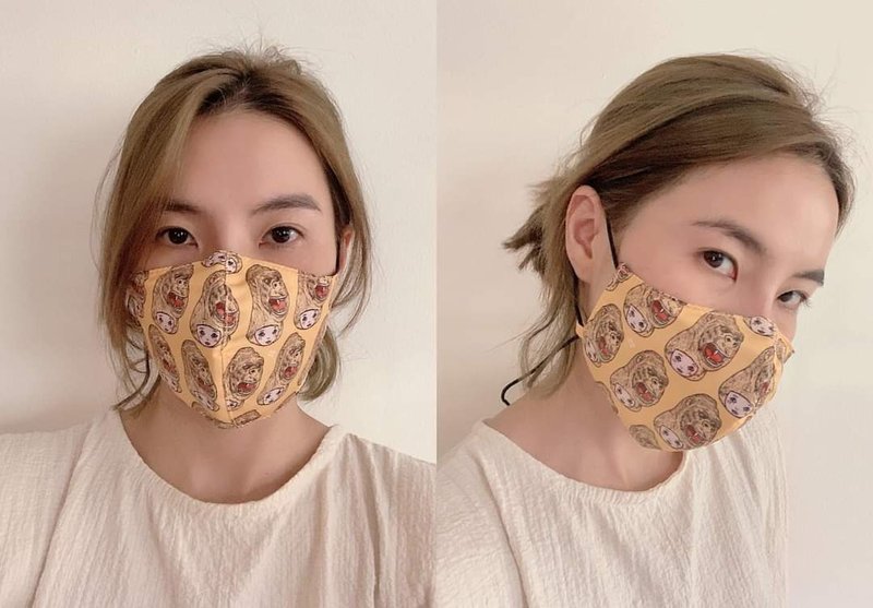 Bang! Bang! King Kong Head 3D Mask - 口罩 - 其他材质 黄色