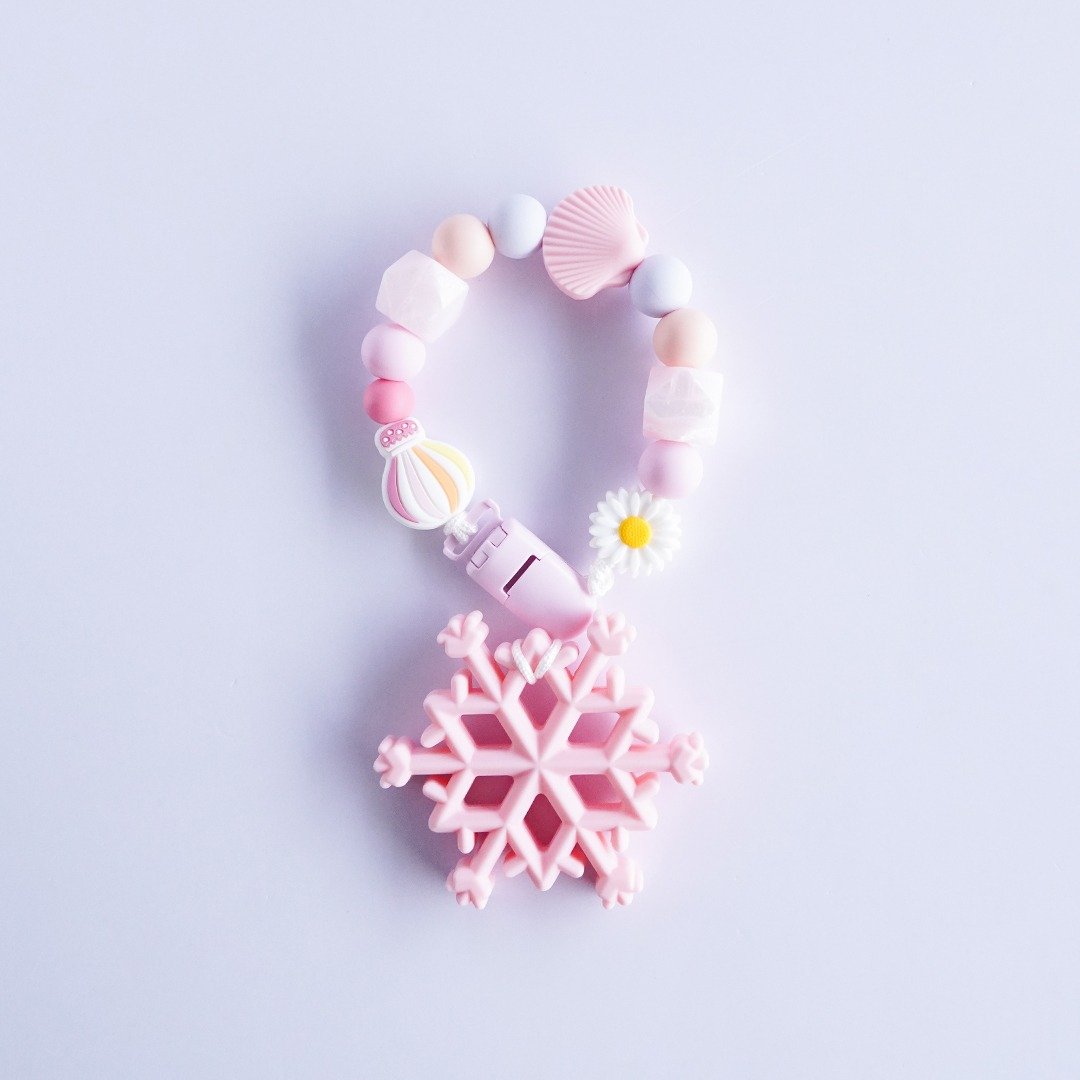 无字 热气球 贝壳 雏菊 粉色雪花固齿器 / 定制化奶嘴链 - 玩具/玩偶 - 其他材质 多色