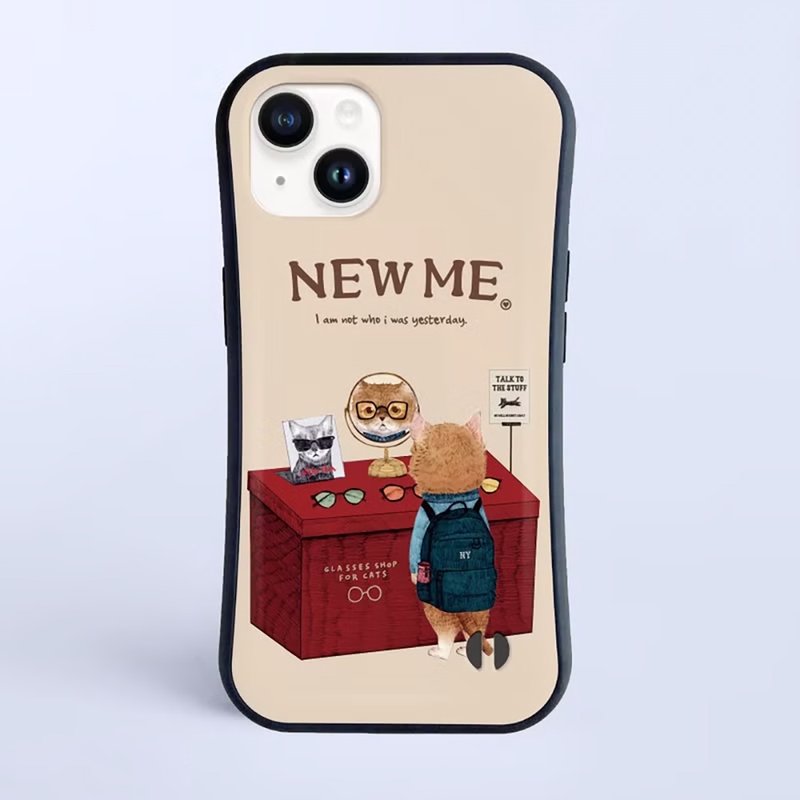 NEW ME 猫咪的眼镜店 / 防摔握感 iPhone 保护壳 - 手机壳/手机套 - 塑料 白色