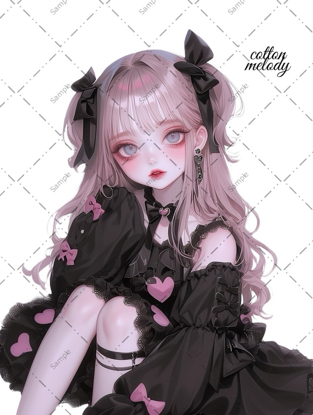 original sticker no.1372 人物贴纸 原创贴纸 女孩贴纸 原创人物贴纸 - 贴纸 - 纸 