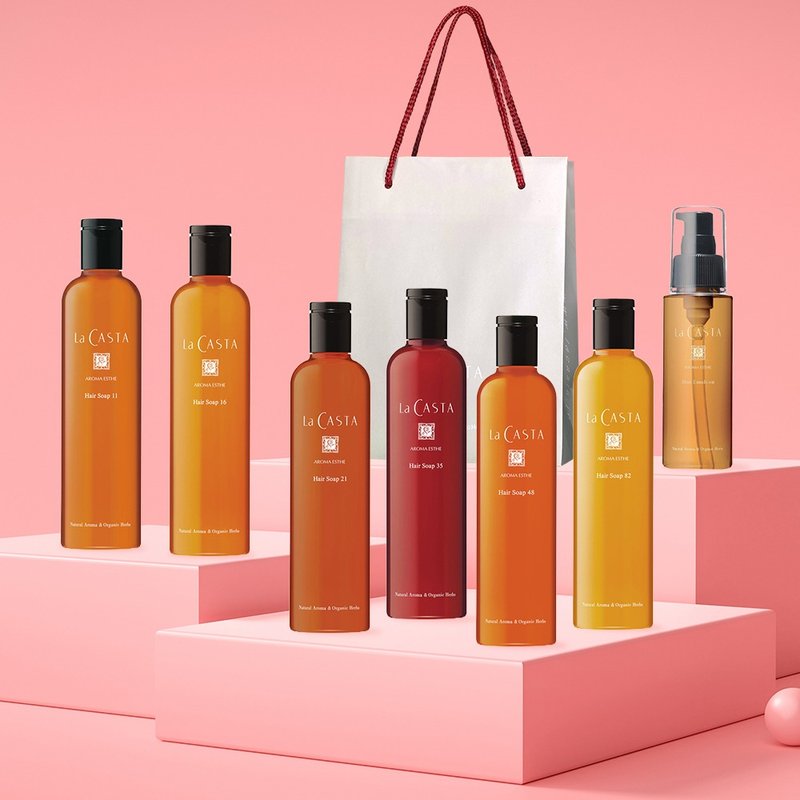 【情人节礼盒】发丝修护精萃+沙龙级精油洗发精 用品牌纸袋包装 - 洗发用品 - 其他材质 