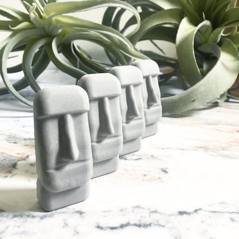 三色摩艾扩香石 毕业礼物 摩根人复活岛 圣诞礼 捧花礼 结婚礼物 - 摆饰 - 其他材质 多色