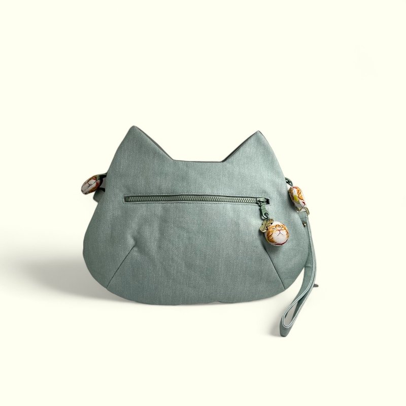 就爱猫-猫咪造型手拿侧背包接单订制 - 侧背包/斜挎包 - 人造皮革 