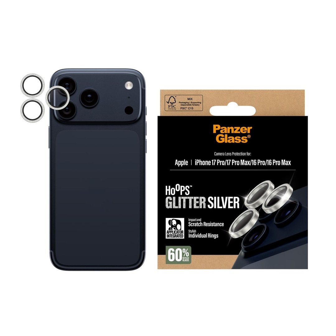 iPhone 17 Pro 系列闪光银&分体式防括镜头贴 - 手机配件 - 玻璃 白色