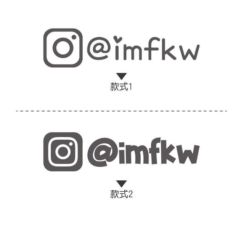 定制化 IG帐号 IG 车贴 IG名牌 3M 反光贴纸 Instagram 防水 耐晒 - 贴纸 - 防水材质 