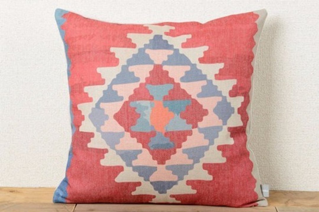 Cushion cover 45 × 45cm Red Kilim LAMOPPE jubileecushioncclmp004 - 摆饰 - 棉 