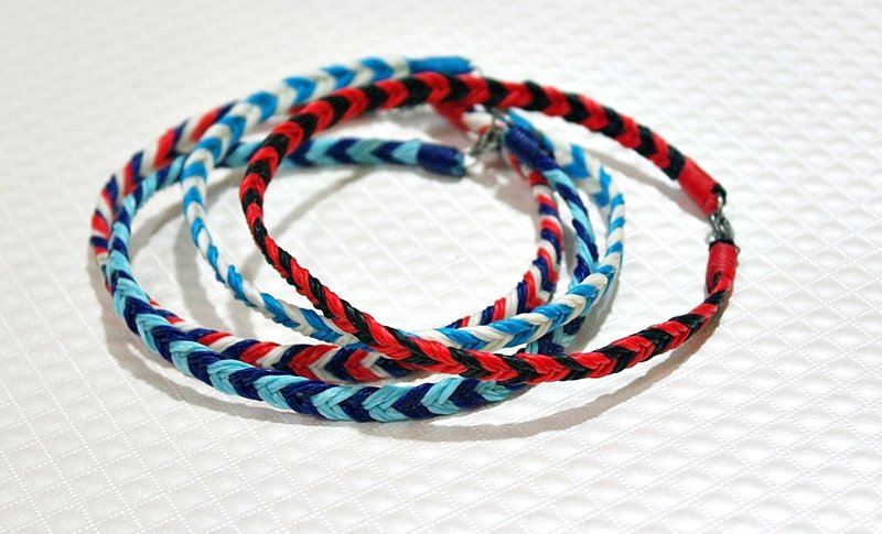 手编蚕丝蜡线素款 <鱼尾巴> ((脚链款)) //可以自选颜色// - 脚链/脚环 - 蜡 多色
