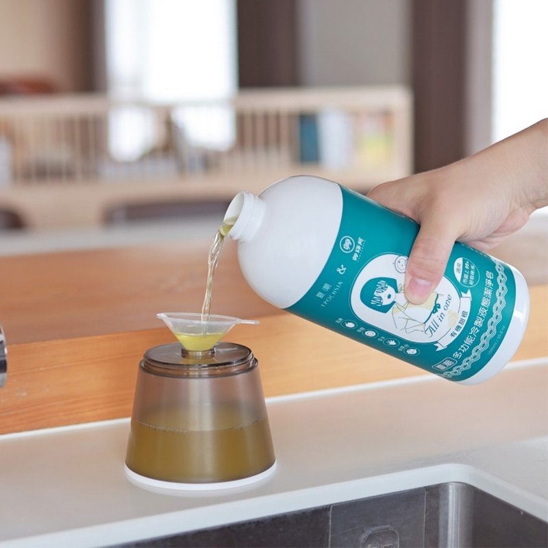 【EPOCHSIA】多功能冷制液态洁净皂 补充瓶-(有机甜橙) /1000ml - 碗盘清洁 - 塑料 绿色