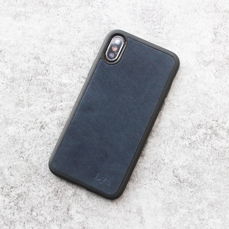 iphone11 pro  xs max xr  X 7 8 plus 皮革丹宁蓝手机壳 - 手机壳/手机套 - 真皮 蓝色