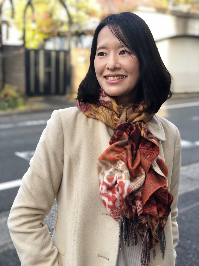 芭蕾抽褶围巾德国围巾现金水貂皮小姐披肩礼物防寒 - 围巾/披肩 - 压克力 橘色