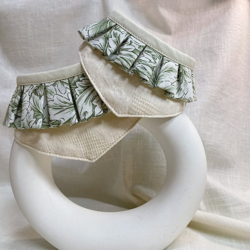 发裁手作。Facai Handmade 宠物领巾 毛孩玛格领_绿叶 - 项圈/牵绳 - 棉．麻 绿色