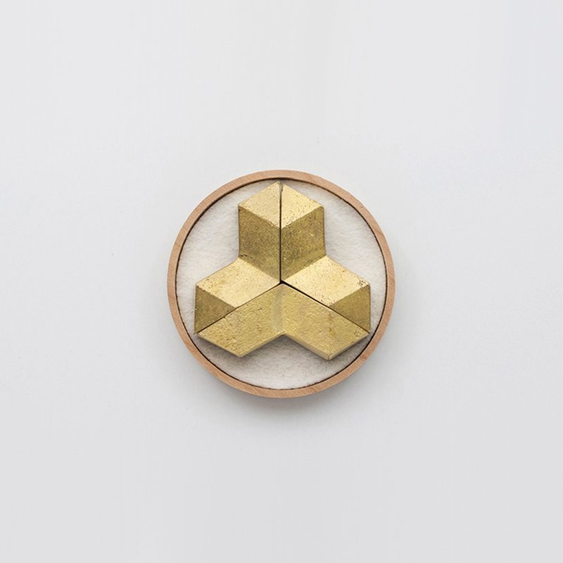 手铸黄铜筷架3入组 -  结晶 | FUTAGAMI - 筷子/筷架 - 铜/黄铜 金色