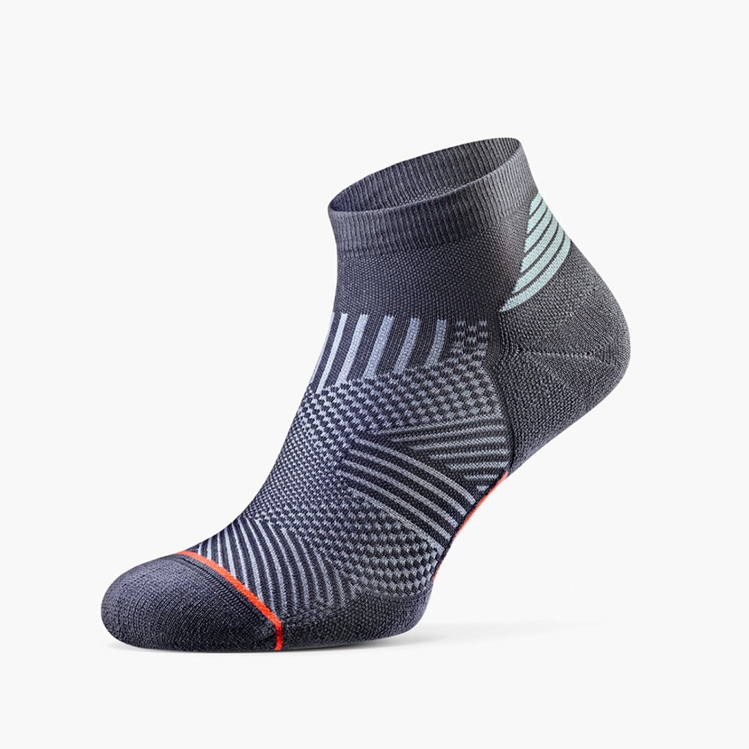 【ROCKAY】Flare 1/4筒运动机能压缩袜 - Dolphin Blue/Orange - 运动配件 - 尼龙 蓝色