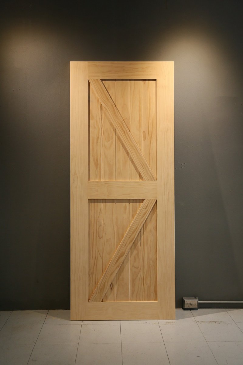 乡村工业风谷仓门片(双面)_松木斜线门/拉门/橱柜门/房间门 - 木工/竹艺/纸艺 - 木头 