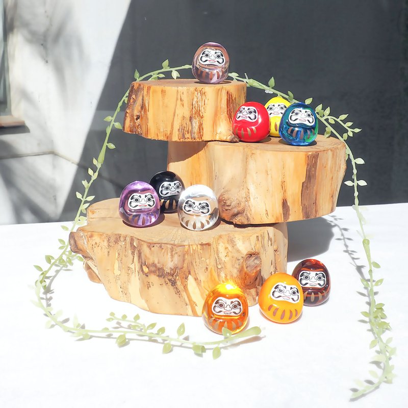 达摩不倒翁だるま 福神玻璃摆件/招财进宝/开运转运 - 摆饰 - 玻璃 