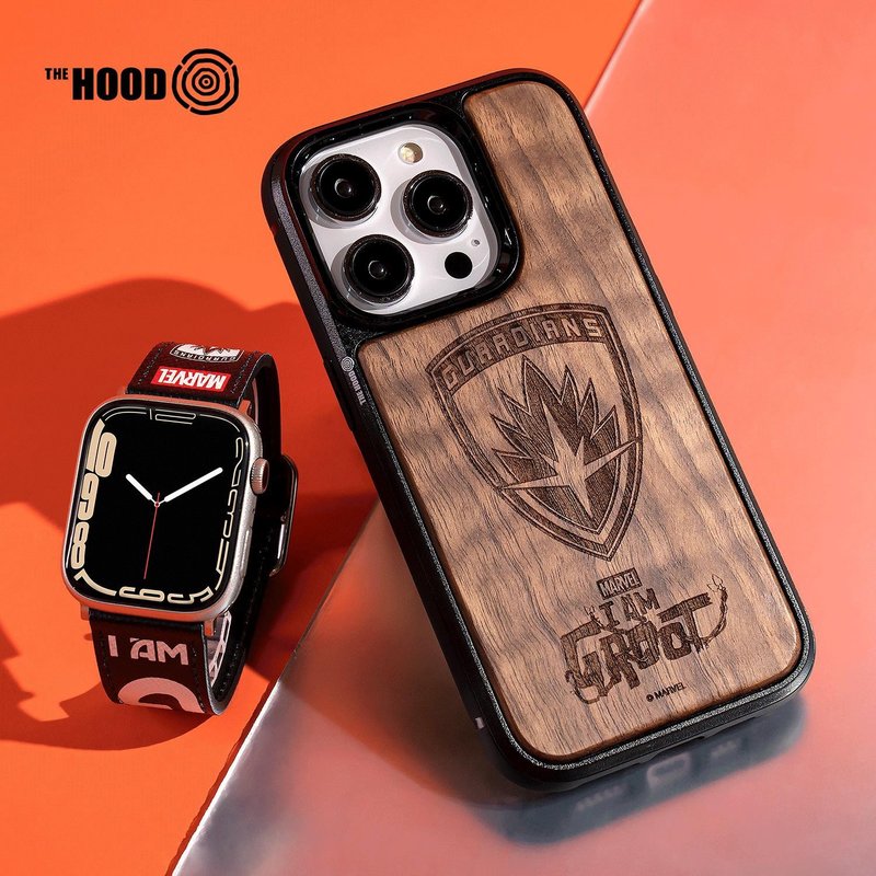 漫威 我是格鲁特树人十字压纹牛皮革Apple Watch真皮表带1-8,SE - 表带 - 真皮 