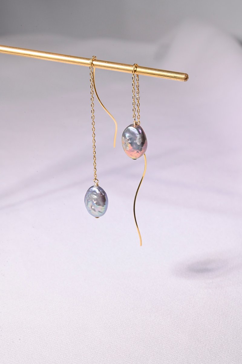 纯银耳环 / 巴洛克珍珠 / JIEGEM   姊的珠宝 - 耳环/耳夹 - 珍珠 银色