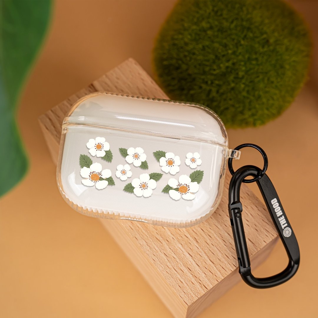Strawberry Flower Apple AirPods Pro3/4/pro保护套防摔保护壳 - 耳机收纳 - 塑料 