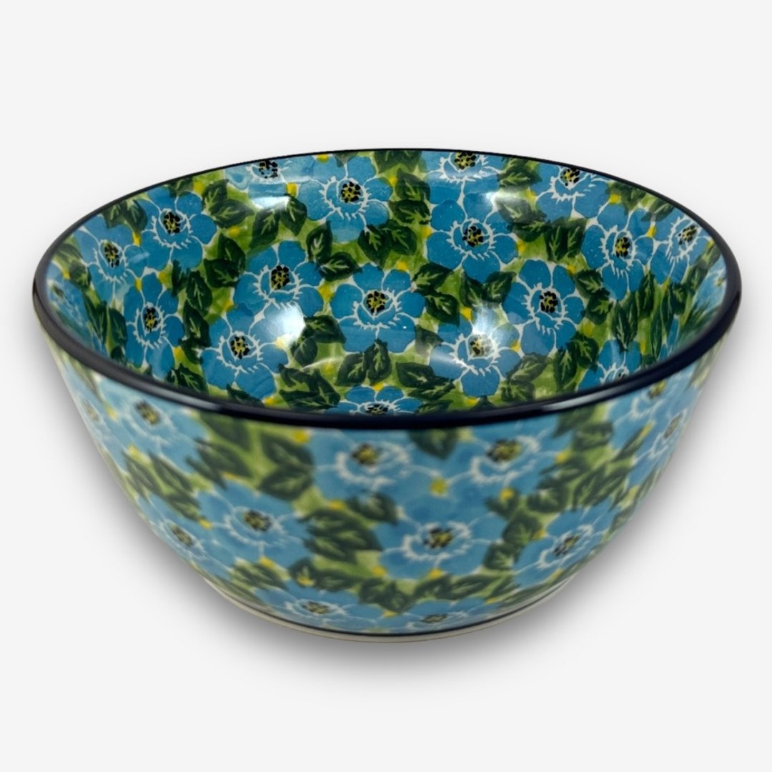 波兰手绘手工陶 - 饭碗 点心碗 拉面碗 置物碗 15cm 富贵蓝系列 - 盘子/餐盘/盘架 - 陶 蓝色
