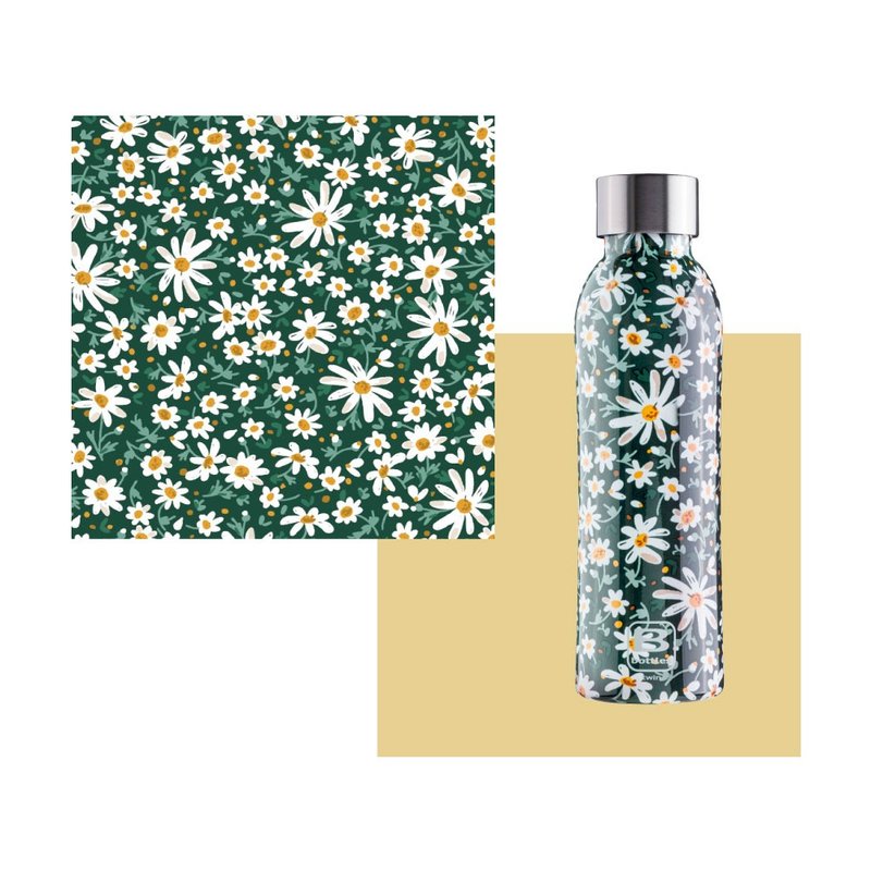 BUGATTI怀旧小雏菊保温瓶500ml - 保温瓶/保温杯 - 其他金属 绿色