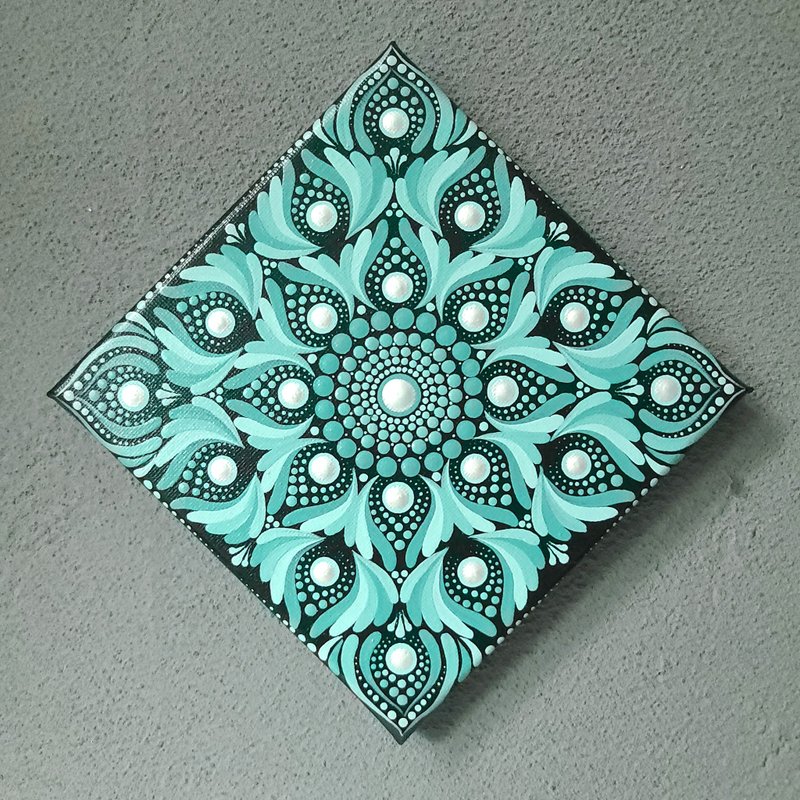 Mandala 点绘曼陀罗 (15CM) - 插画/绘画/写字 - 其他材质 黑色