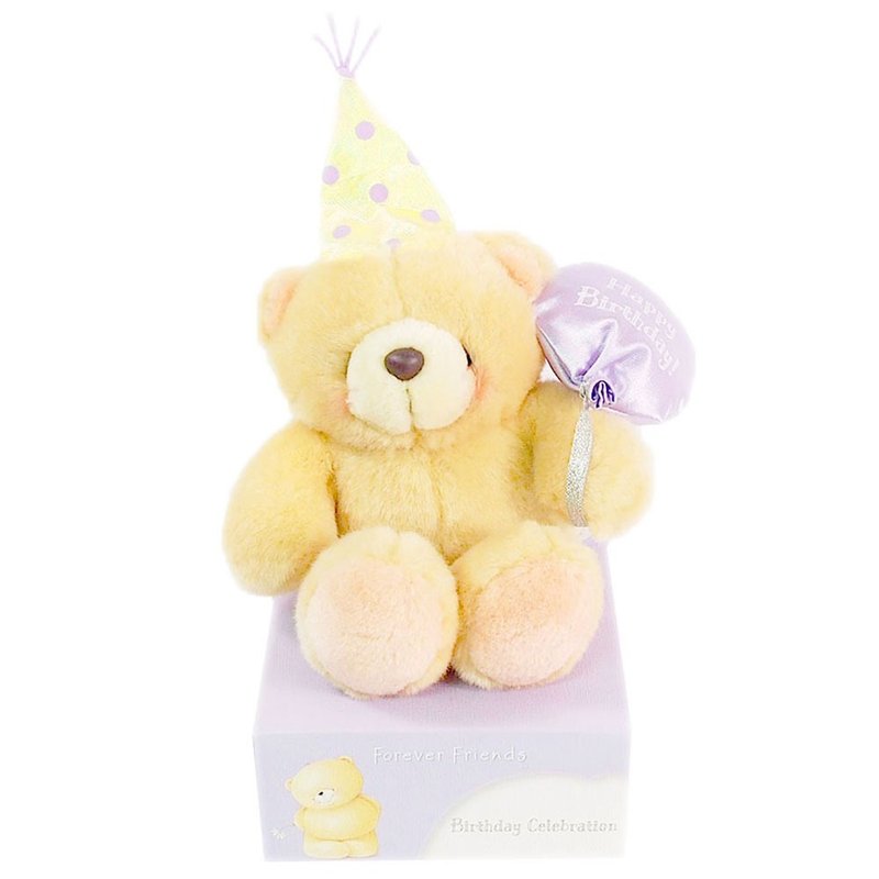 4.5寸/生日快乐绒毛熊【Hallmark-ForeverFriends 生日系列】 - 玩偶/公仔 - 其他材质 咖啡色