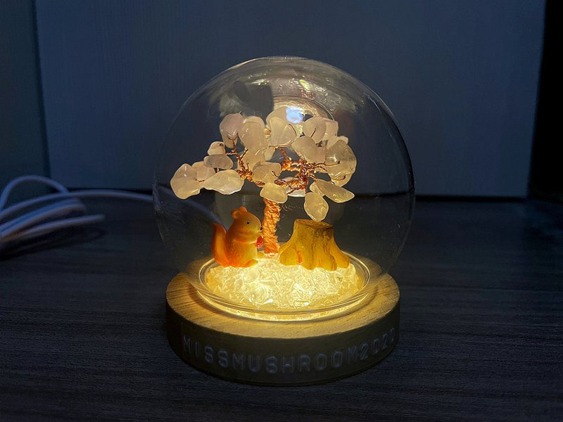 订制送专属文字 | 水晶树系列微景观水晶球灯 | 可爱 | 居家灯饰 - 摆饰 - 水晶 粉红色