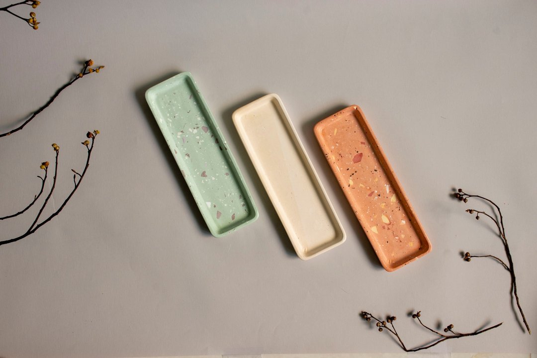 Long Tray terrazzo - 摆饰 - 水泥 