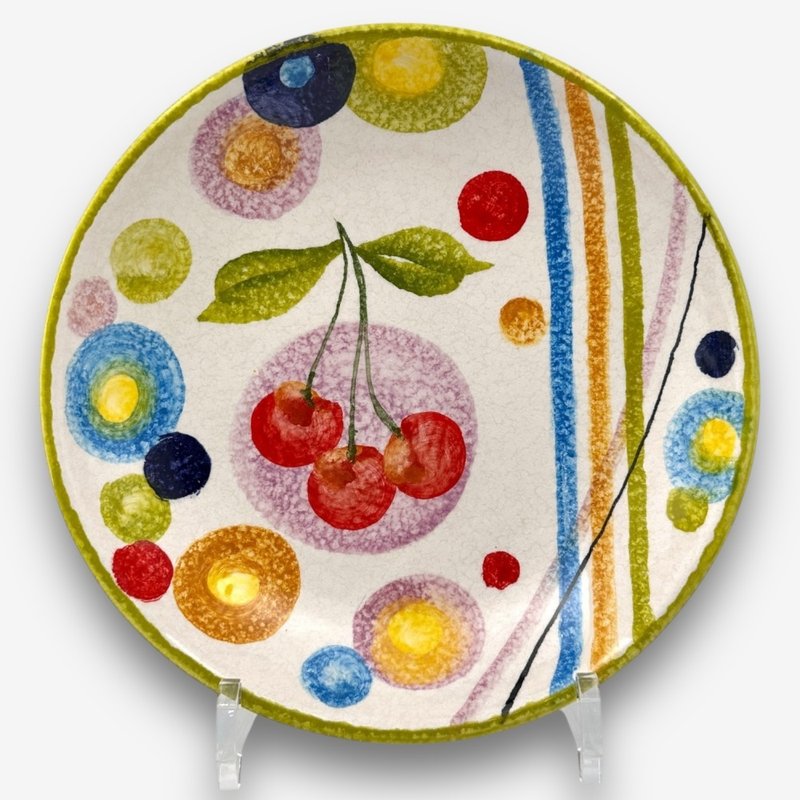 意大利手工陶-POP普普艺术 意大利面盘 深圆盘 22cm - 盘子/餐盘/盘架 - 陶 多色