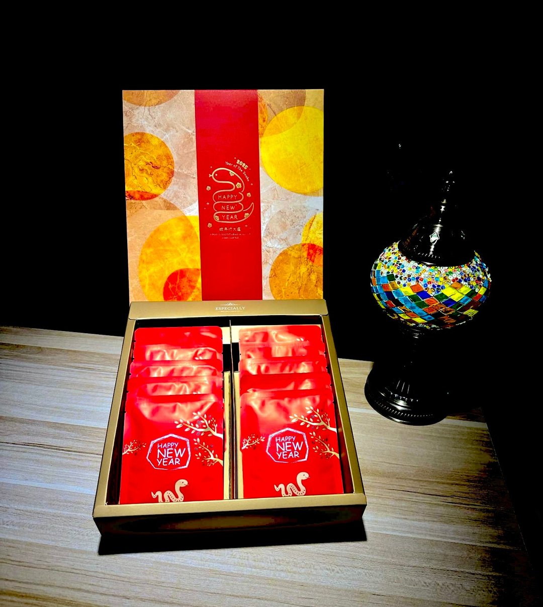艺伎礼盒 - 咖啡 - 纸 橘色